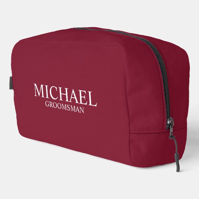Classic Personalized Groomsman Name Dopp Kit (Right Corner)