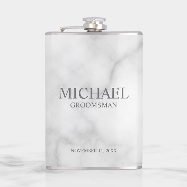 Classic Personalized Groomsman Name Hip Flask (Creator Uploaded)