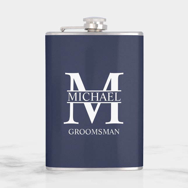 Classic Personalized Groomsman Name Hip Flask (Creator Uploaded)