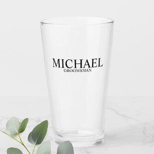 Classic Personalized Groomsmen Glass