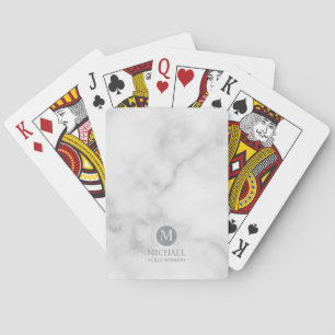Classic Personalized Groomsmen Monogram and Name Playing Cards
