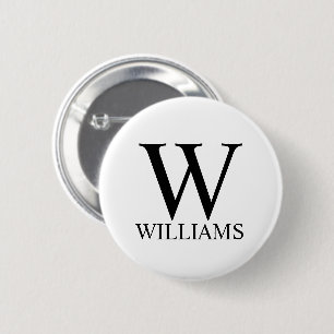 Classic Personalized Monogram and Name 2 Inch Round Button