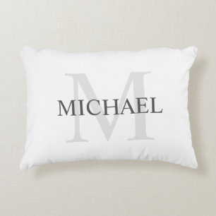 Classic Personalized Monogram and Name Accent Pillow