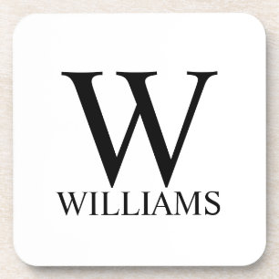 Classic Personalized Monogram and Name Beverage Co Coaster