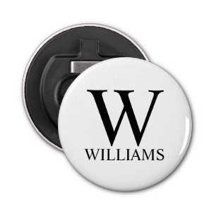 Classic Personalized Monogram and Name Bottle Opener