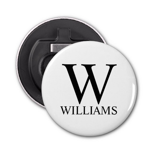 Classic Personalized Monogram and Name Bottle Opener (Front)
