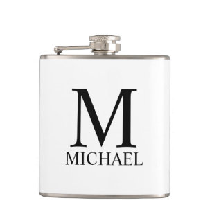 Classic Personalized Monogram and Name Flask