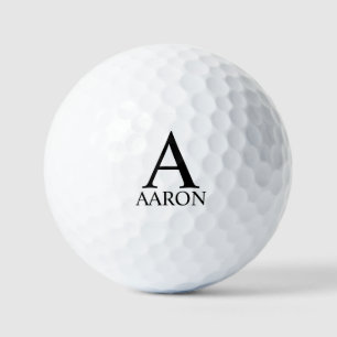 Classic Personalized Monogram and Name Golf Balls
