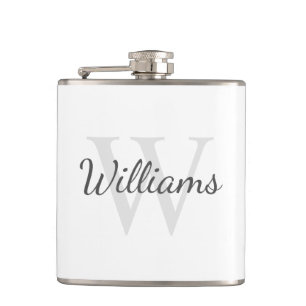 Classic Personalized Monogram and Name Hip Flask