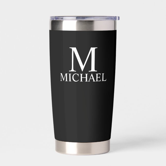Classic Personalized Monogram and Name Insulated Tumbler (Left)