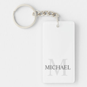 Classic Personalized Monogram and Name Keychain