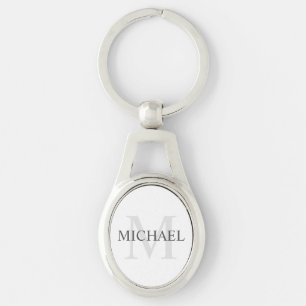 Classic Personalized Monogram and Name Keychain