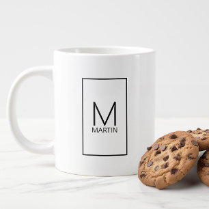 Classic Personalized Monogram and Name Large Coffee Mug