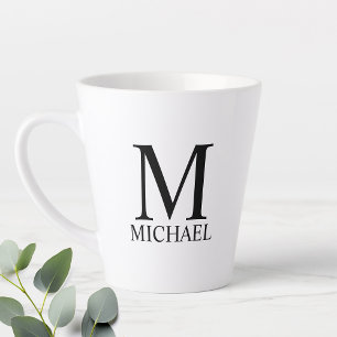 Classic Personalized Monogram and Name Latte Mug