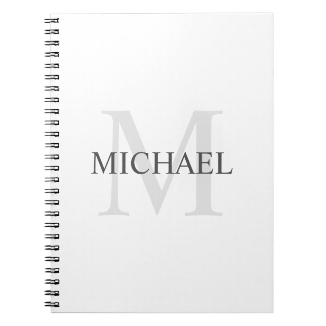 Classic Personalized Monogram and Name Notebook (Front)