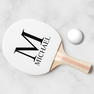 Classic Personalized Monogram and Name Ping Pong P Ping Pong Paddle