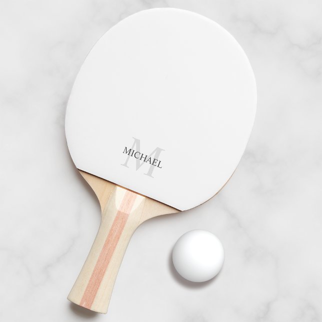 Classic Personalized Monogram and Name Ping Pong Paddle (Creator Uploaded)
