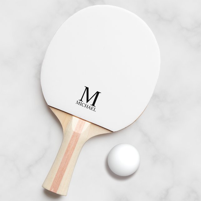 Classic Personalized Monogram and Name Ping Pong Paddle (Creator Uploaded)