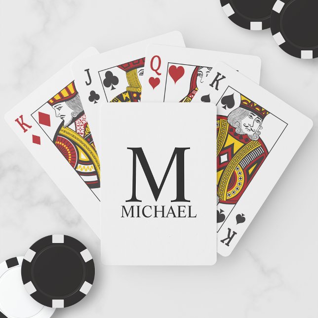 Classic Personalized Monogram and Name Playing Car Cards (Creator Uploaded)