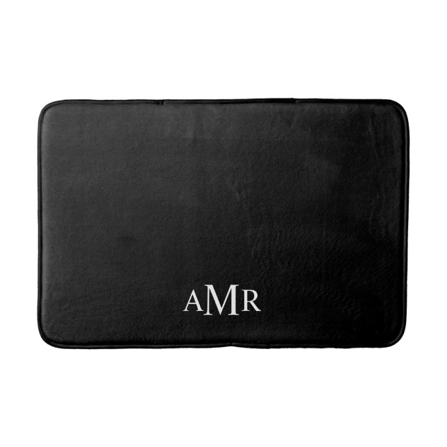 Classic Personalized Monogram Bath Mat (Front)