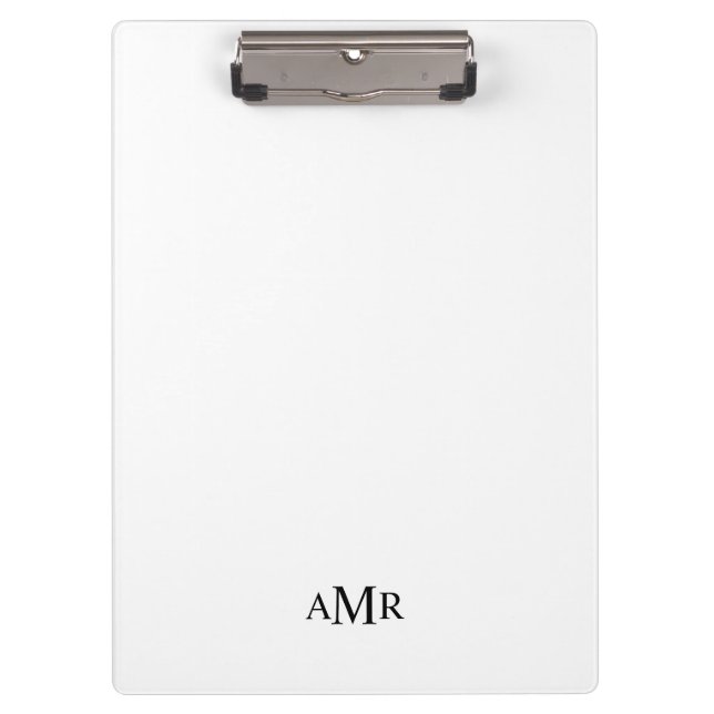 Classic Personalized Monogram Clipboard (Front)