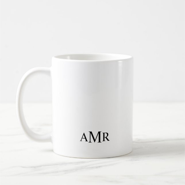 Classic Personalized Monogram Coffee Mug (Left)