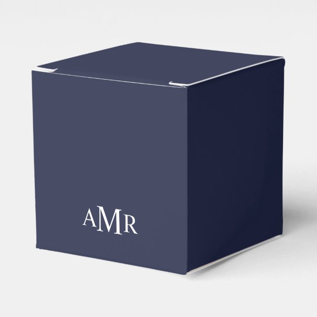 Classic Personalized Monogram Favor Box (Front Side)