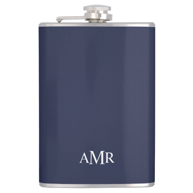 Classic Personalized Monogram Hip Flask (Front)