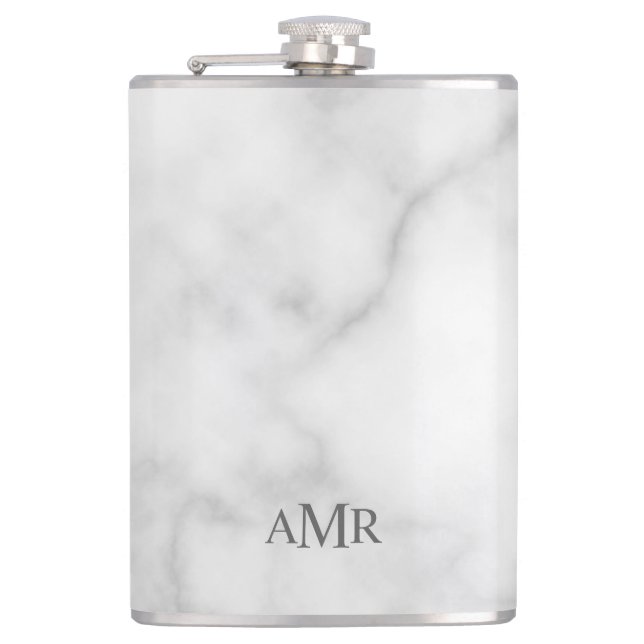 Classic Personalized Monogram Hip Flask (Front)