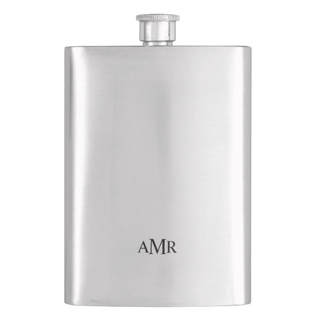 Classic Personalized Monogram Hip Flask (Front)