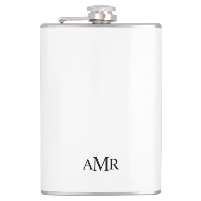 Classic Personalized Monogram Hip Flask (Front)