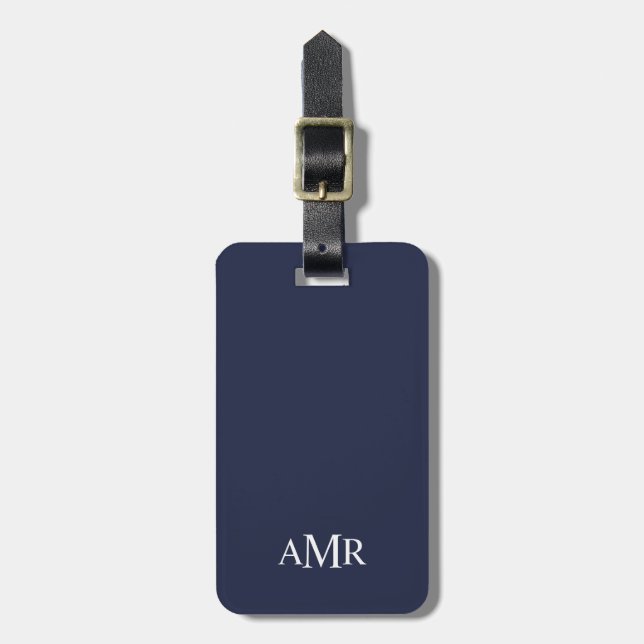 Classic Personalized Monogram Luggage Tag (Front Vertical)