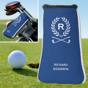 Classic Personalized Monogram Name Blue Putter Golf Head Cover