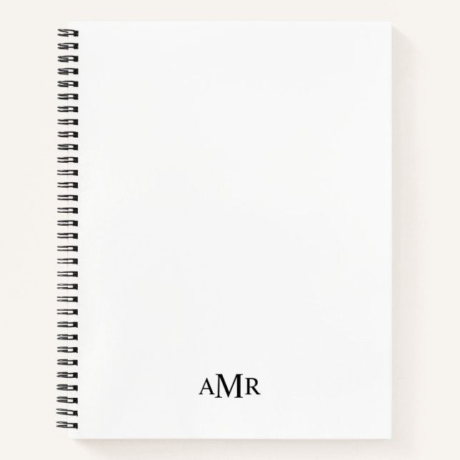 Classic Personalized Monogram Notebook (Front)