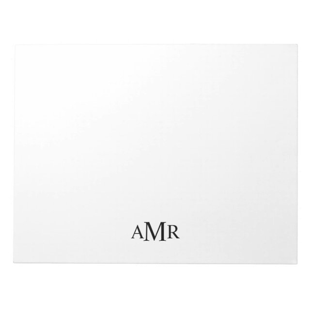 Classic Personalized Monogram Notepad (Front)