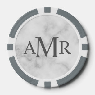 Classic Personalized Monogram Poker Chips