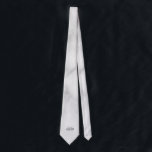 Classic Personalized Monogram Tie<br><div class="desc">Classic design features personalized 3 letter initial monogram in grey classic serif font style on white marble background.

Perfect as holiday gift,  father's day gift for dad and gift for any special occasions.</div>