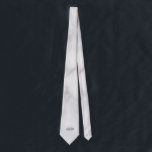Classic Personalized Monogram Tie<br><div class="desc">Classic design features personalized 3 letter initial monogram in grey classic serif font style on white marble background.

Perfect as holiday gift,  father's day gift for dad and gift for any special occasions.</div>