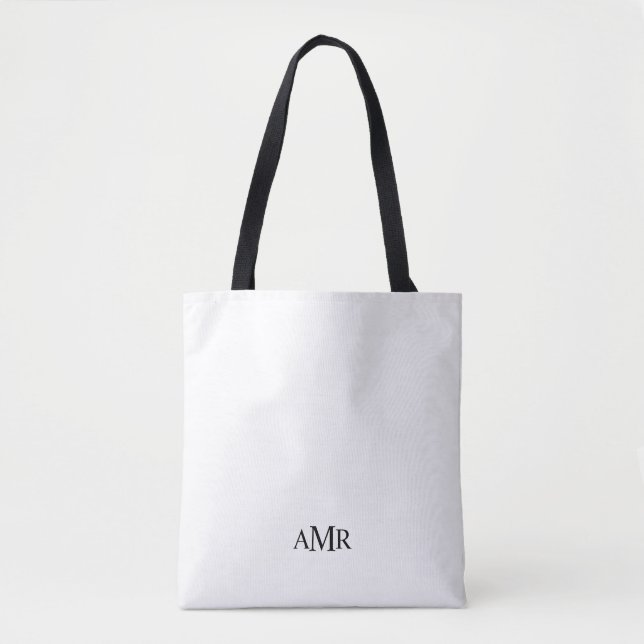Classic Personalized Monogram Tote Bag (Front)