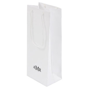 Classic Personalized Monogram Wine Gift Bag