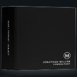 Classic Personalized Monogrammed Medallion 2 Inch Binder<br><div class="desc">Make a statement with this classic personalized monogrammed medallion 2 inch binder. The simple yet elegant design features a minimalist medallion with a customizable name and title or text in classic block typography in the lower right corner. Perfect for organizing and storing important documents, school notes, and more. The larger...</div>