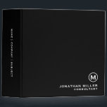 Classic Personalized Monogrammed Medallion 2 Inch Binder<br><div class="desc">Make a statement with this classic personalized monogrammed medallion 2 inch binder. The simple yet elegant design features a minimalist medallion with a customizable name and title or text in classic block typography in the lower right corner. Perfect for organizing and storing important documents, school notes, and more. The larger...</div>