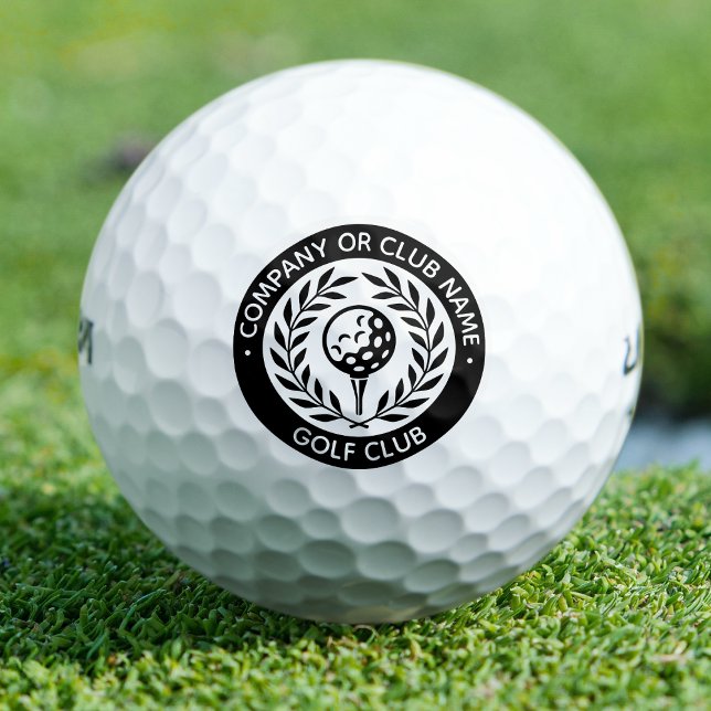 Classic Personalized Name Black Set Golf Balls (Creator Uploaded)