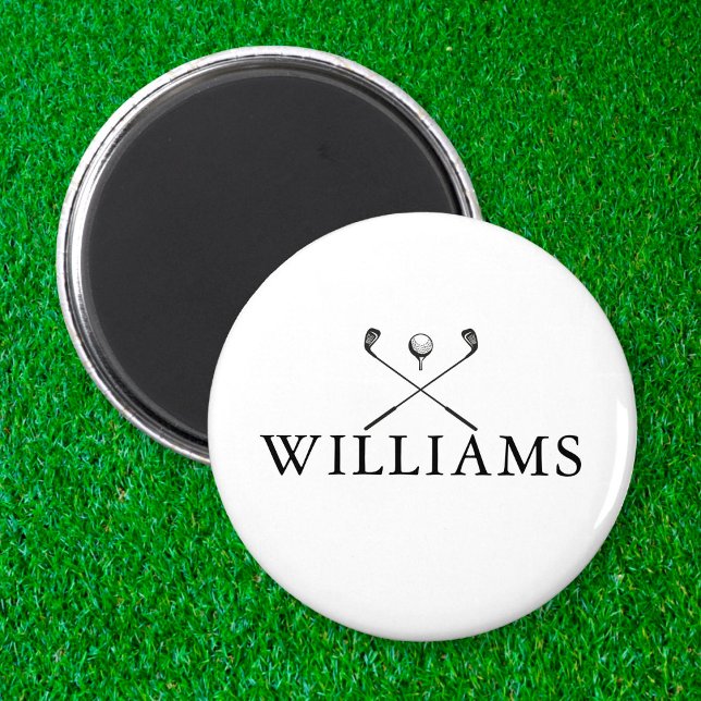 Classic Personalized Name Golf Clubs Magnet (Creator Uploaded)