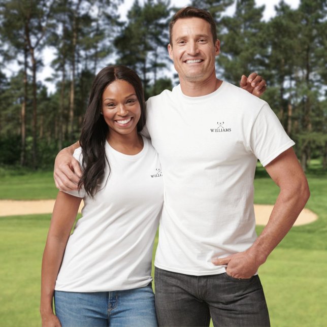 Classic Personalized Name Golf Clubs T-Shirt (Classic Personalized Name Golf Clubs T-Shirt)