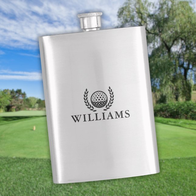 Classic Personalized Name Monogram Hip Flask (Classic Personalized Name Monogram Flask)