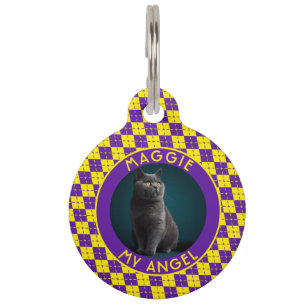 Classic Personalized Pet Gift Gingham Tag