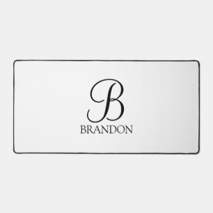 Classic Personalized Script Monogram and Name Desk Mat