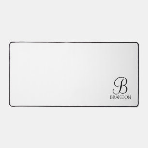 Classic Personalized Script Monogram and Name Desk Mat