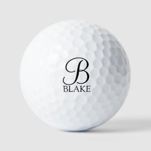Classic Personalized Script Monogram and Name Golf Balls